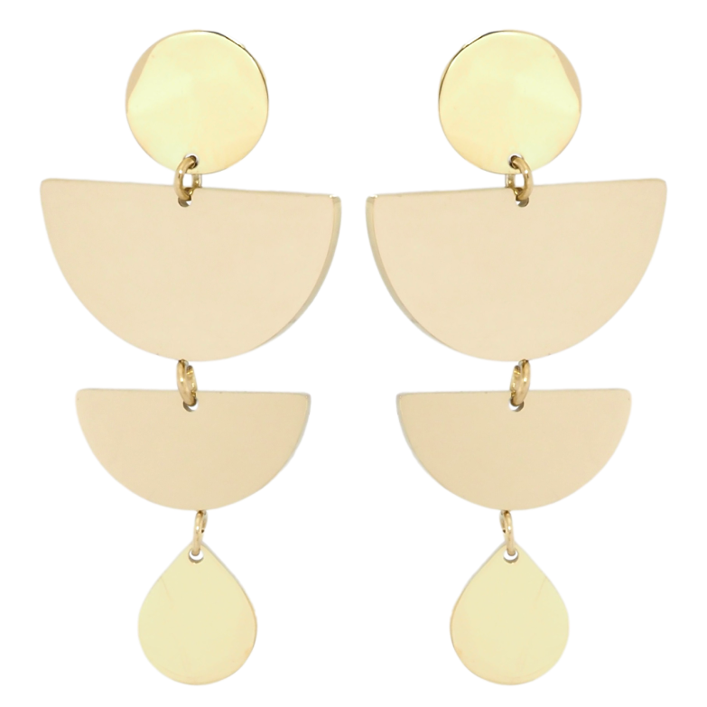 Серьги Xuping TTM Stainless Steel цвет 14K пусеты Декоративные подвески фото №1