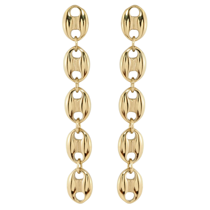 Серьги Xuping TTM Stainless Steel цвет 14K пусеты Декоративные подвески фото №2