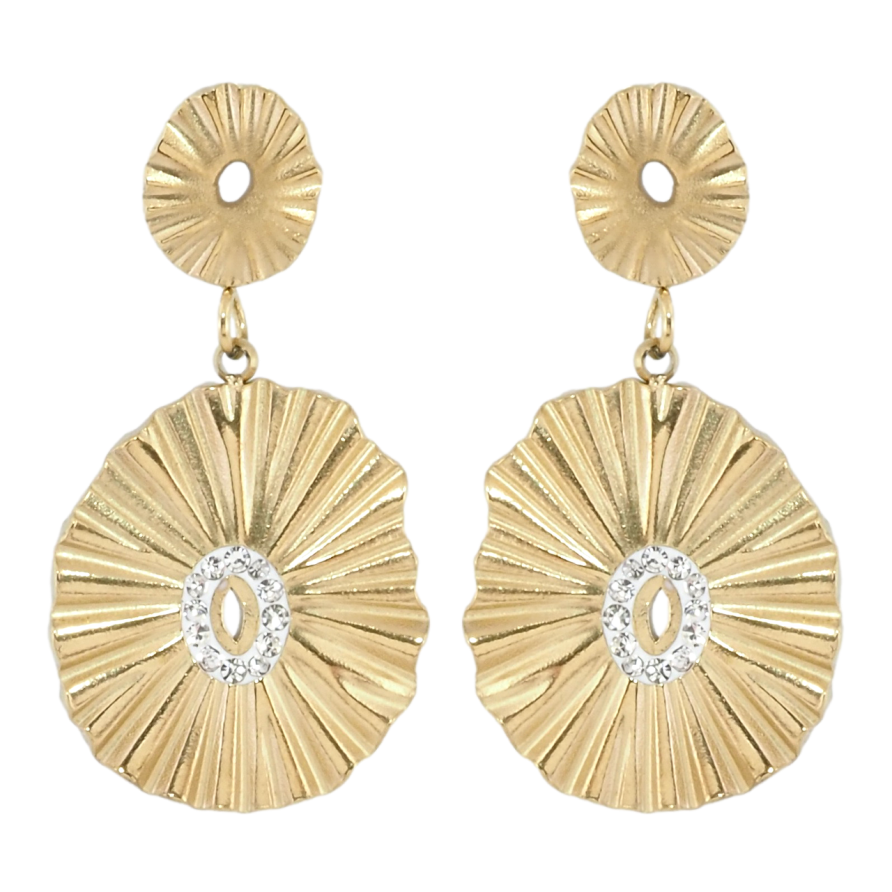 Серьги Xuping TTM Stainless Steel цвет 14K пусеты Декоративные подвески фото №1