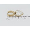 Серьги Xuping TTM Stainless Steel цвет 14K подвески на колечках Сердечки с цирконием фото №2