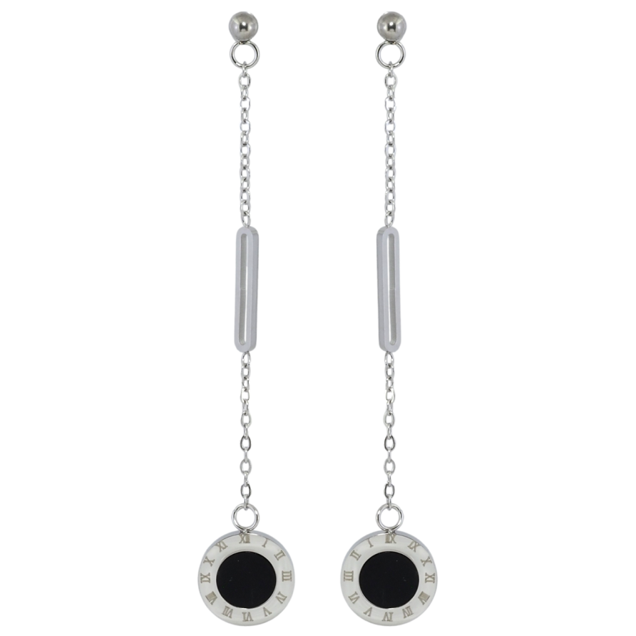 Серьги Xuping TTM Stainless Steel цвет Родий пусеты Декоративные подвески фото №1