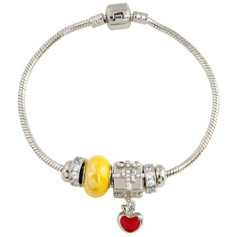 Браслет Xuping Родий Стиль Pandora Ювелирный шнур с бусинами-шармами размер 18см х 3мм фото №1