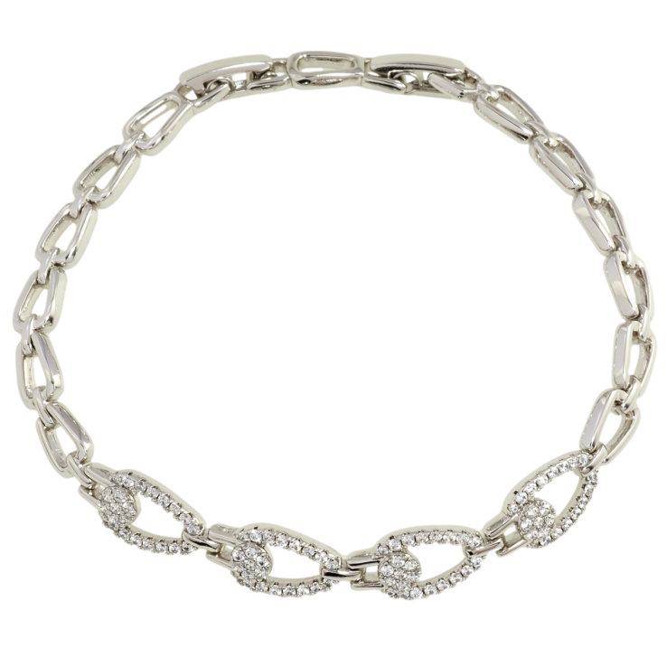 Браслет Xuping Родій Декоративний візерунок з цирконієм довжина з дод. замком 17,19см х 6мм фото №11