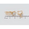 Серьги Xuping Позолота 18K + Родий английский замок Цветочки с цирконием фото №2