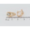Серьги Xuping Позолота 18K + Родий английский замок Декоративный узор с цирконием фото №2