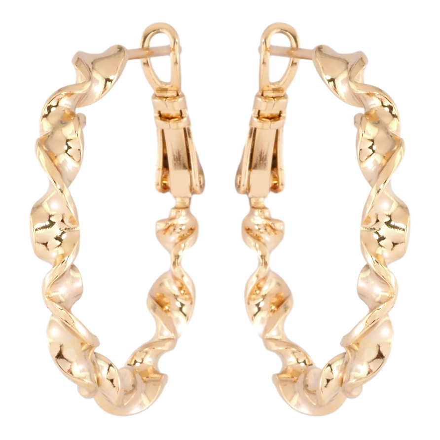 Серьги Xuping Позолота 18K кольца (конго) Декоративный узор ø 3см фото №1