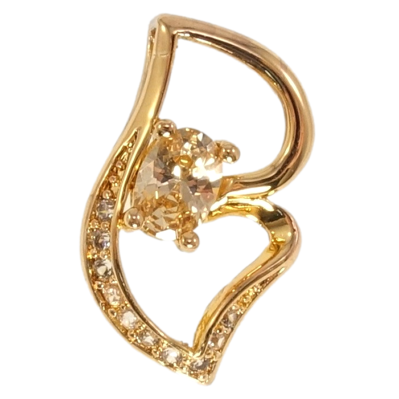 Кулон Fallon Позолота 18K Абстрактний візерунок з кристалами фото №1 Кулон Fallon Позолота 18K Абстрактний візерунок з кристалами фото №1