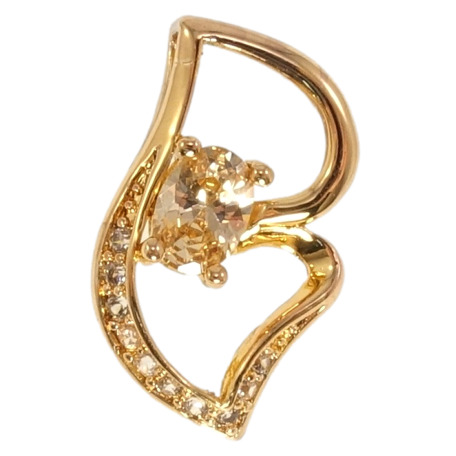 Кулон Fallon Позолота 18K Абстрактний візерунок з кристалами фото №1 Кулон Fallon Позолота 18K Абстрактний візерунок з кристалами фото №1