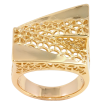 Кольцо Xuping Позолота 18K Крупный купол с ажурным узором фото №2