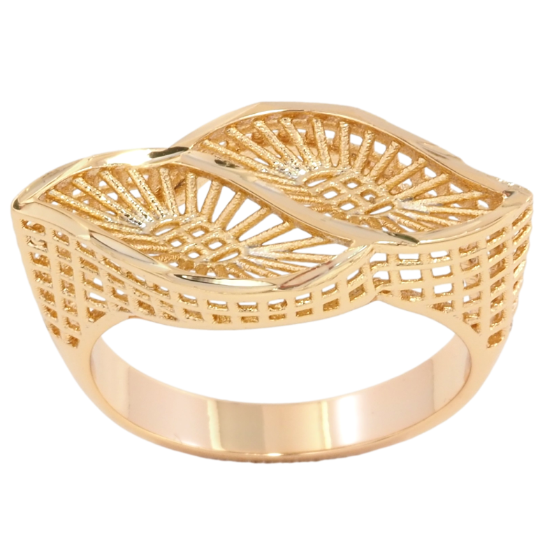 Кольцо Xuping Позолота 18K Декоративный резной узор фото №1