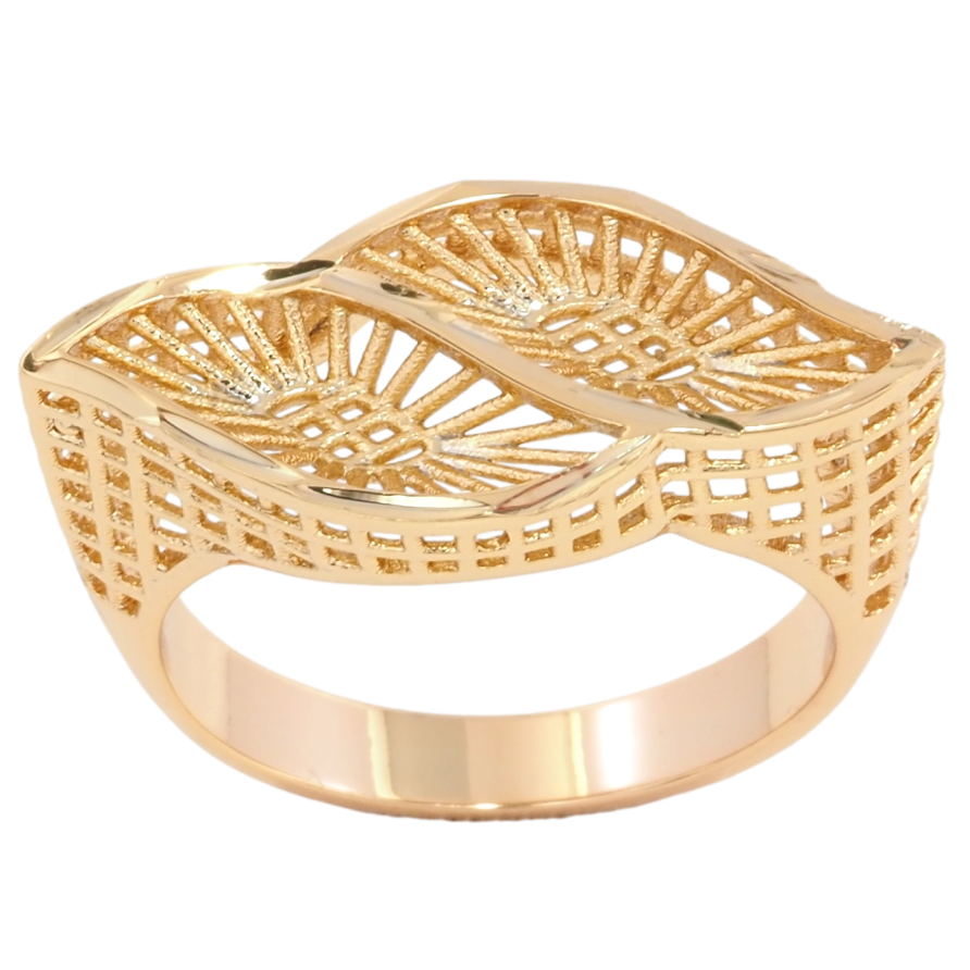 Кольцо Xuping Позолота 18K Декоративный резной узор фото №1