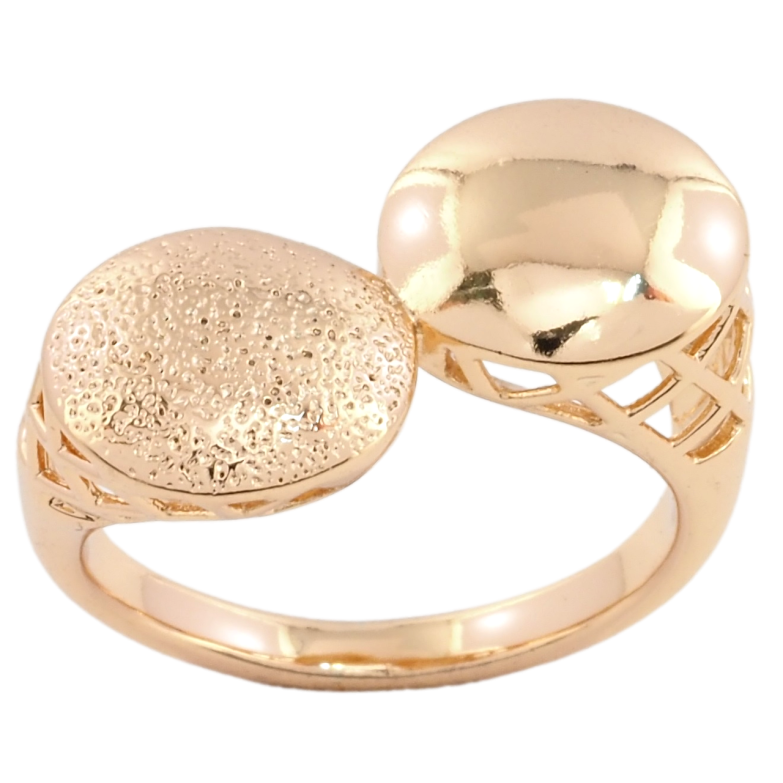 Каблучка Xuping Позолота 18K Два овали фото №3