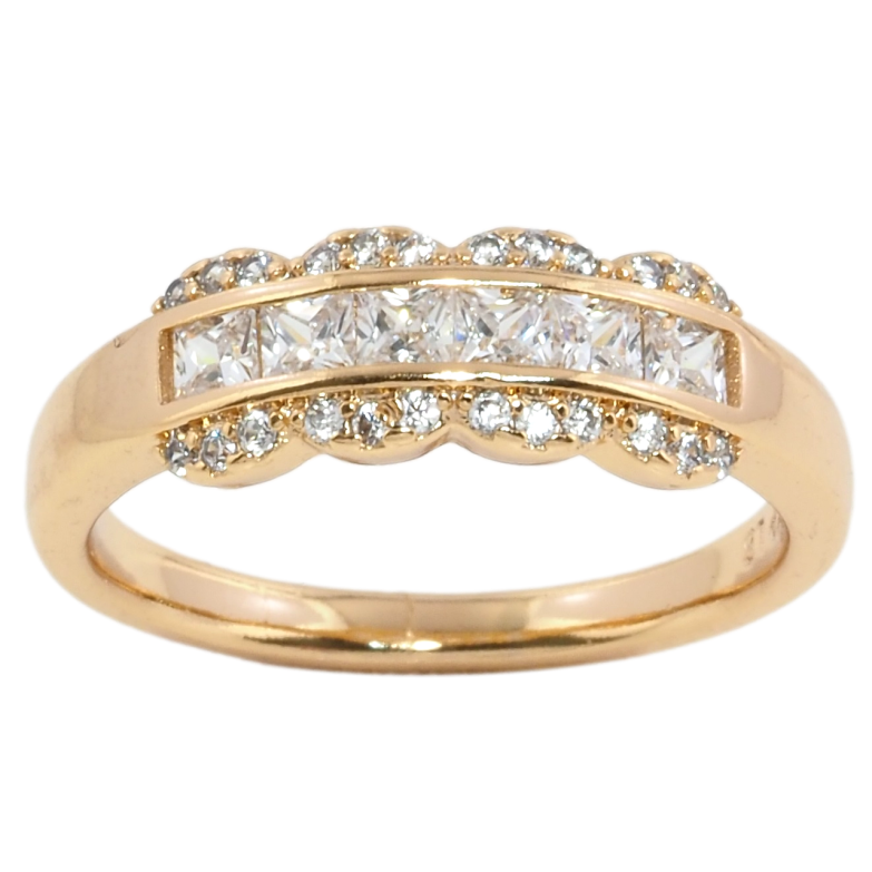 Каблучка Xuping Позолота 18K Візерунок цирконієм фото №1