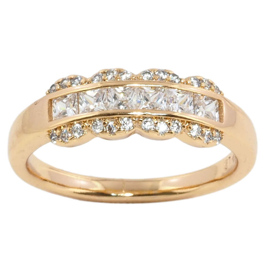 Кольцо Xuping Позолота 18K Узор цирконием фото №1