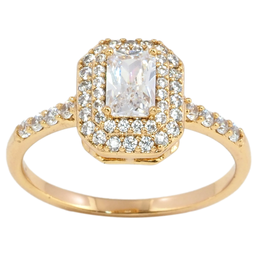 Кольцо Xuping Позолота 18K Инкрустация цирконием фото №1