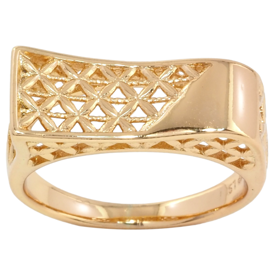 Кольцо Xuping Позолота 18K Резной орнамент фото №1
