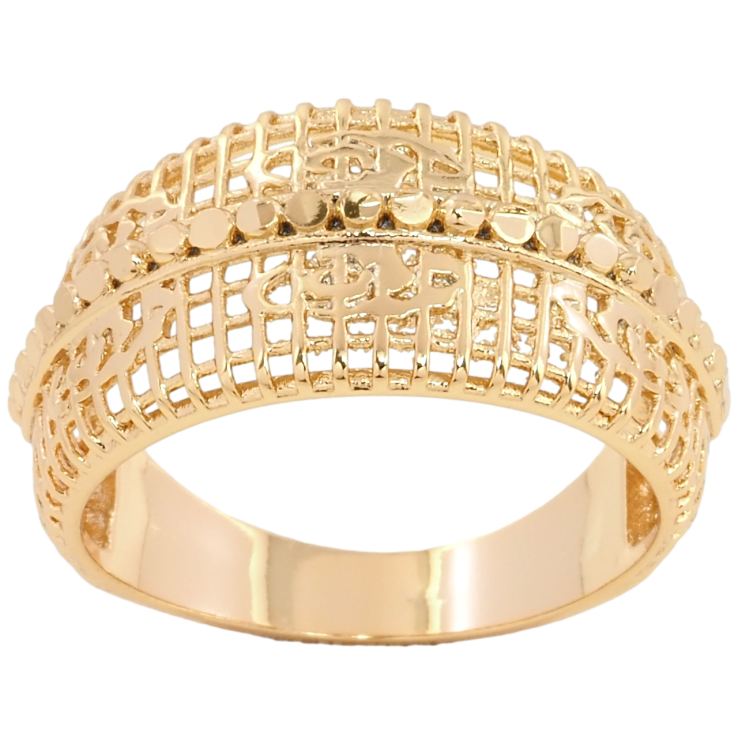 Кольцо Xuping Позолота 18K Декоративный резной узор фото №17