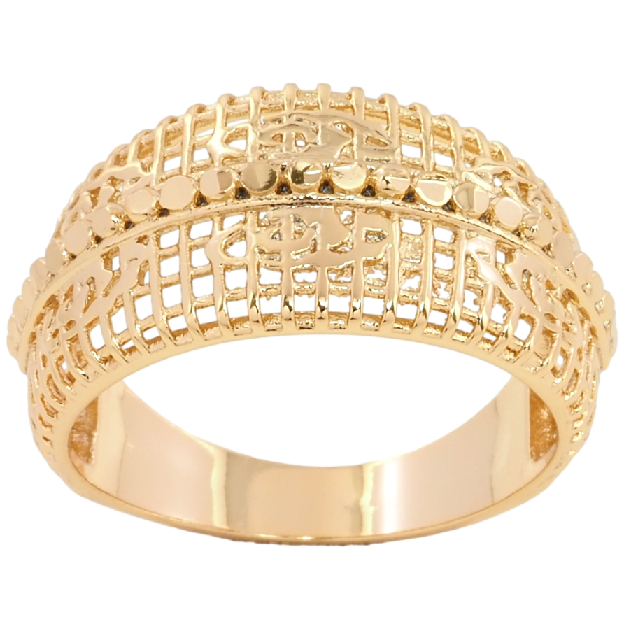 Кольцо Xuping Позолота 18K Декоративный резной узор фото №1