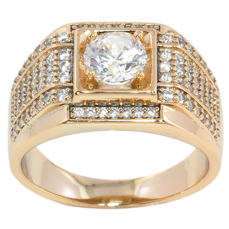 Перстень Xuping Позолота 18K Инкрустация цирконием фото №1 Перстень Xuping Позолота 18K Инкрустация цирконием фото №1