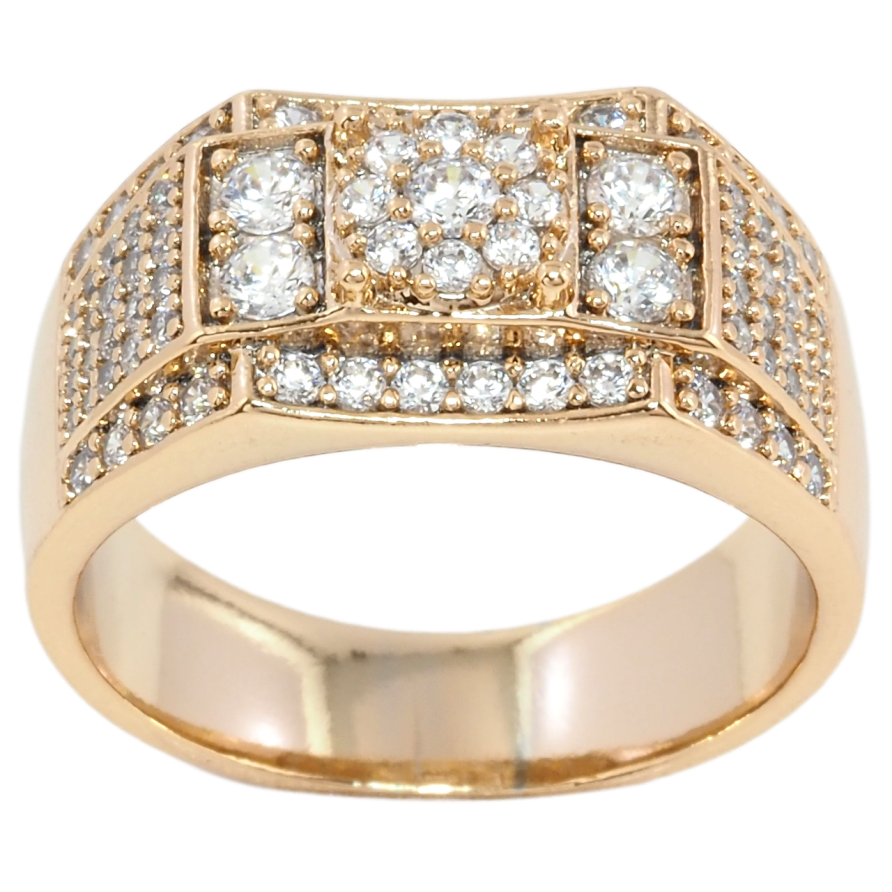 Перстень Xuping Позолота 18K Інкрустація цирконієм фото №1