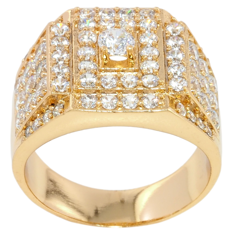 Перстень Xuping Позолота 18K Інкрустація цирконієм фото №1