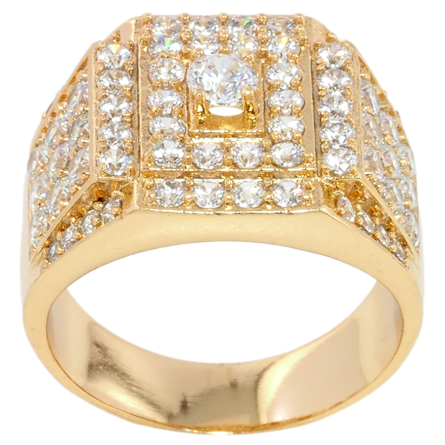 Перстень Xuping Позолота 18K Інкрустація цирконієм фото №1