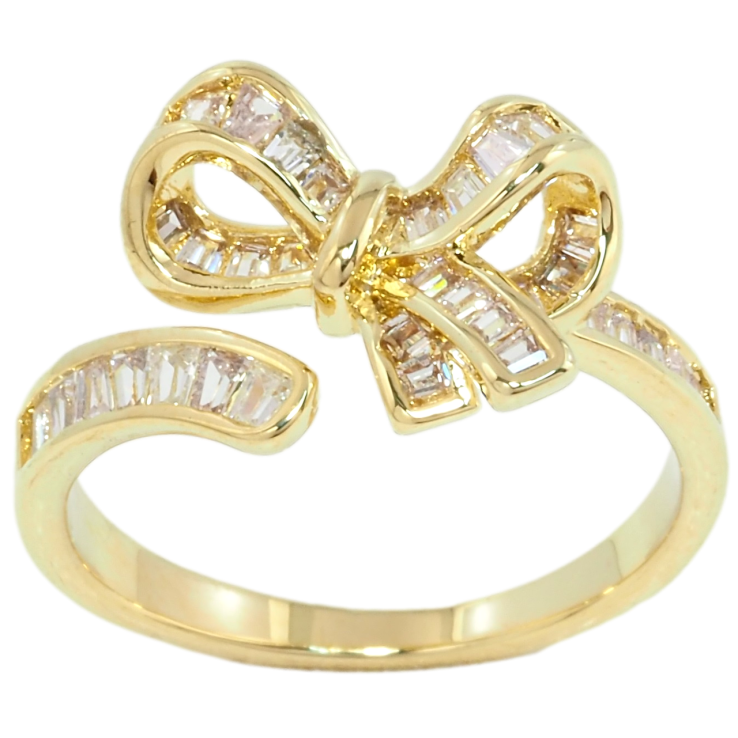Каблучка Xuping Позолота 14K Бант з цирконієм фото №23