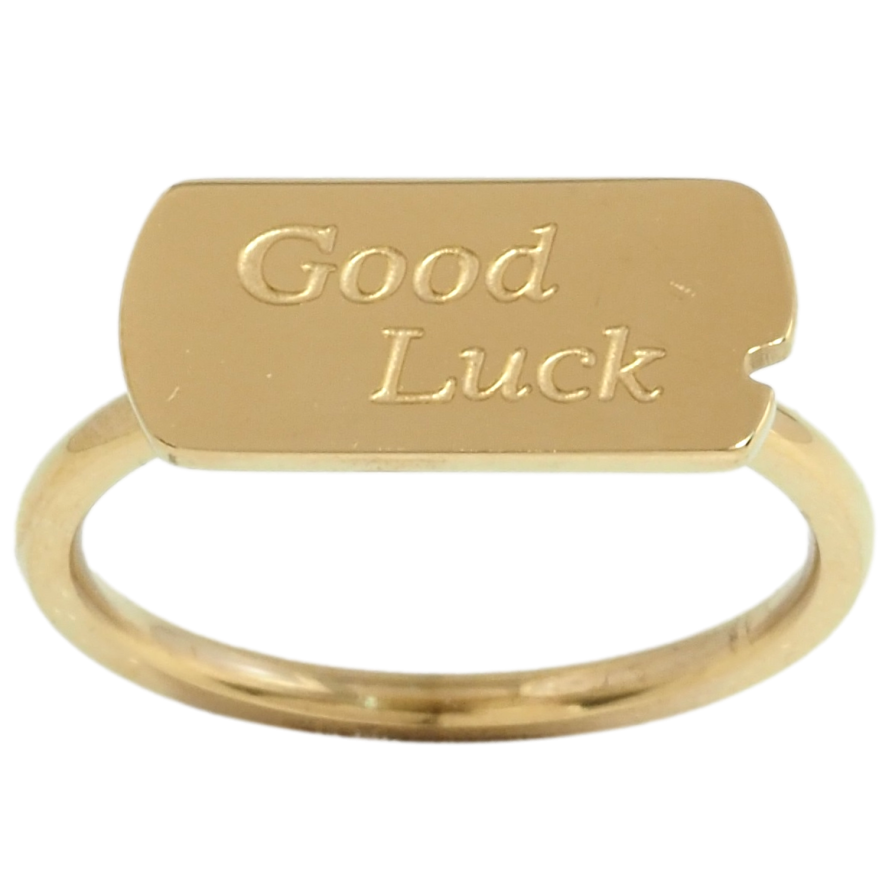 Кольцо Xuping TTM Stainless Steel Цвет 14К Good Luck фото №1