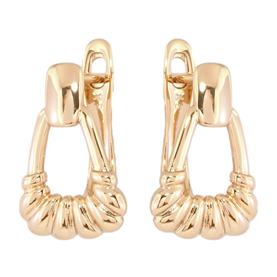 Серьги Xuping Позолота 18K английский замок Декоративный узор фото №1