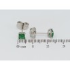 Серьги Xuping Родий пусеты Зеленые фианиты 4х4мм фото №2 Серьги Xuping Родий пусеты Зеленые фианиты 4х4мм фото №2