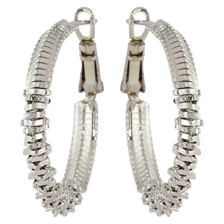 Серьги Xuping Родий кольца (конго) Декоративный узор ø 3см фото №13