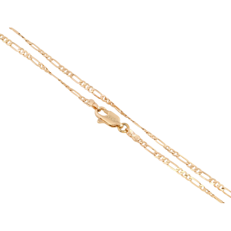 Ланцюжок Xuping Позолота 18K Плетіння Фігаро перекручене довжина 50см х 2мм фото №5