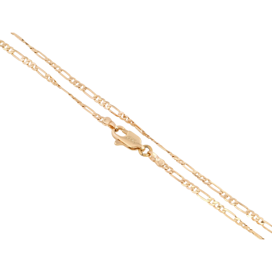 Ланцюжок Xuping Позолота 18K Плетіння Фігаро перекручене довжина 50см х 2мм фото №1