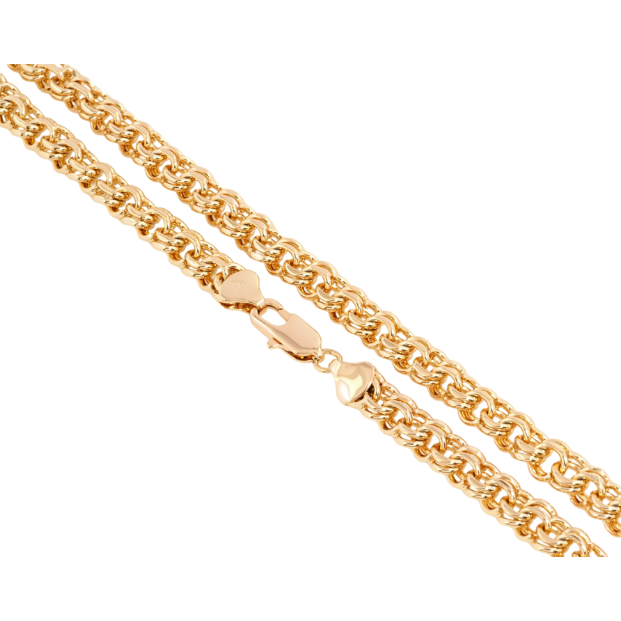 Ланцюжок Xuping Позолота 18K Плетіння Бісмарк довжина 51см х 7мм фото №1