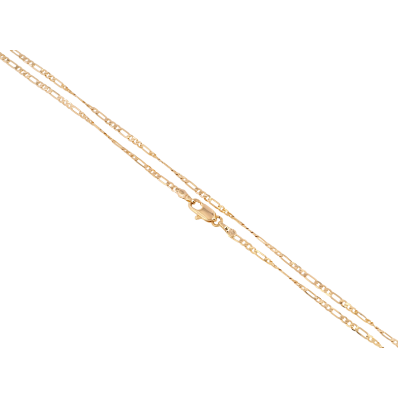 Ланцюжок Xuping Позолота 18K Плетіння Фігаро перекручене довжина 45см х 2мм фото №1