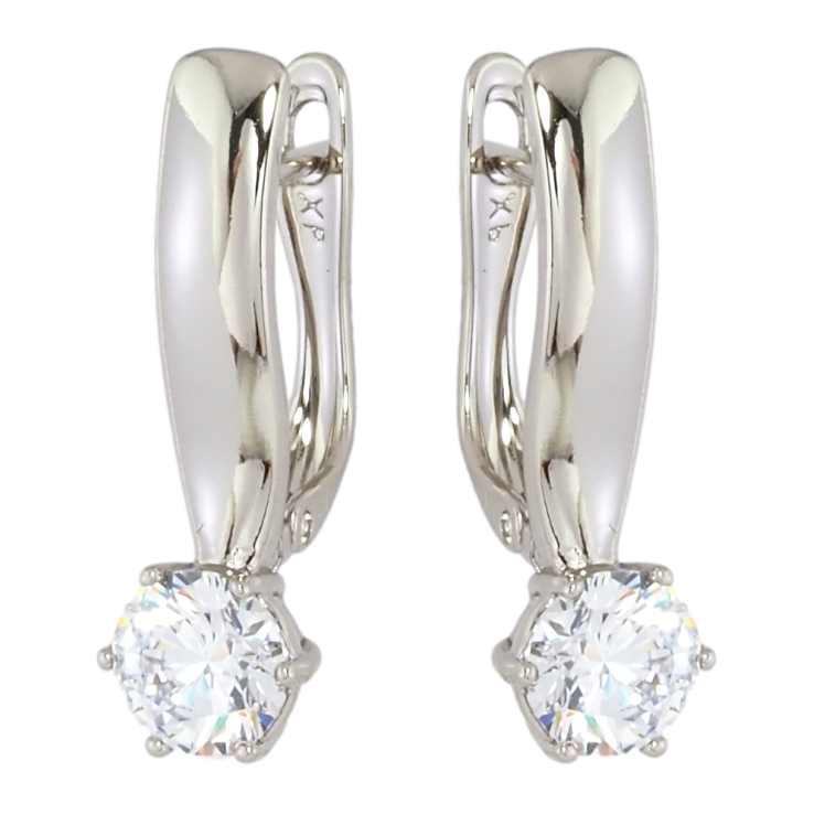 Сережки Xuping Родій англійський замок Дуги з фіанітами фото №18 Сережки Xuping Родій англійський замок Дуги з фіанітами фото №18