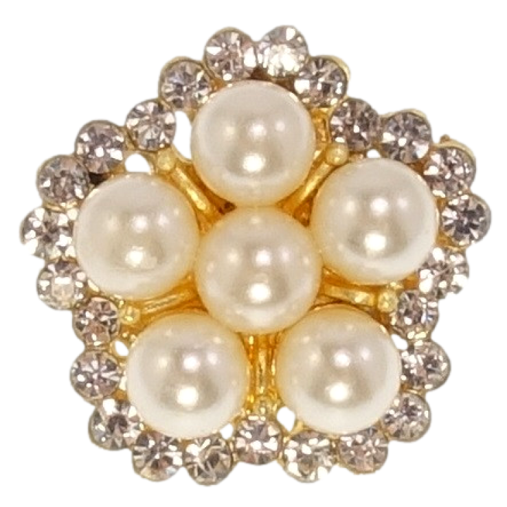 Брошка Квітка з перлинами та стразами фото №25 Брошка Квітка з перлинами та стразами фото №25