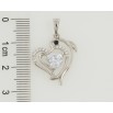Кулон Xuping Родій Сердечко з дельфіном для ланцюжка до 5 мм фото №2
