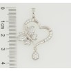 Кулон Xuping Родій Сердечко з метеликом для ланцюжка до 5 мм фото №2