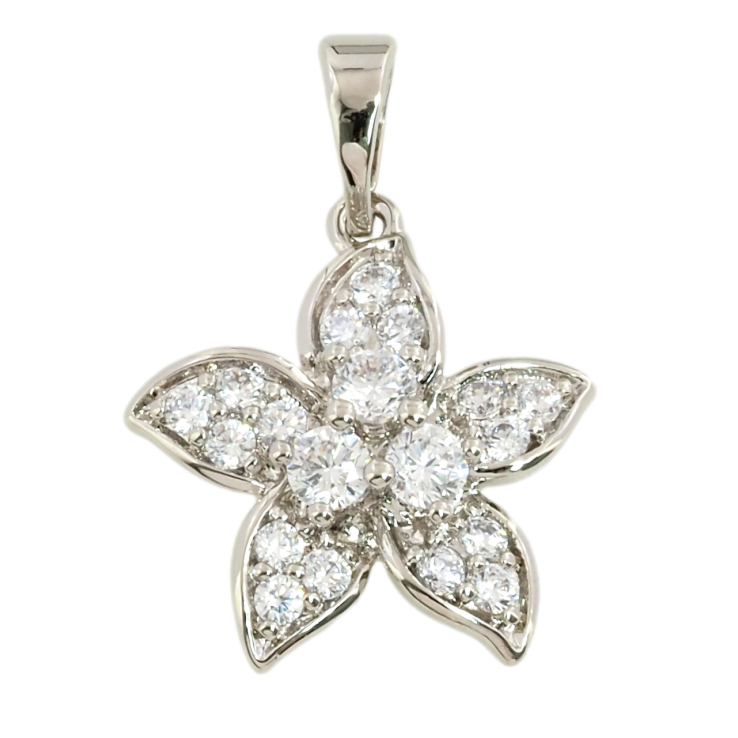 Кулон Xuping Родій Квіточка з цирконієм для ланцюжка до 5 мм фото №22