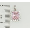 Кулон Xuping Родій Рожевий фіаніт в обрамленні цирконію для ланцюжка до 2мм фото №2