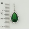 Кулон Xuping Родій Зелений фіаніт в обрамленні цирконію для ланцюжка до 2мм фото №2