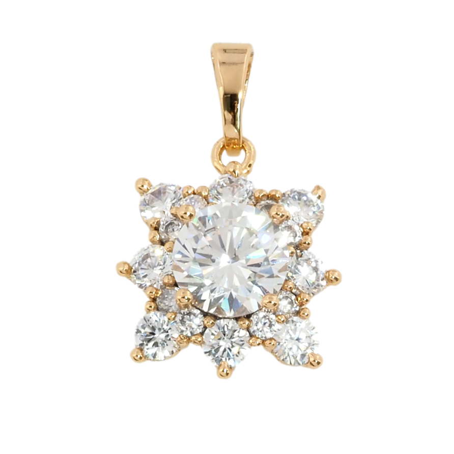 Кулон Xuping Позолота 18K Кришталева зірка для ланцюжка до 5мм фото №1