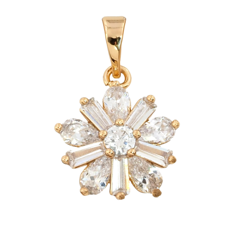 Кулон Xuping Позолота 18K Кришталева квітка для ланцюжка до 5мм фото №6