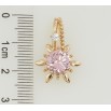 Кулон Xuping Позолота 18K Квітка з рожевим фіанітом для ланцюжка до 3 мм фото №2