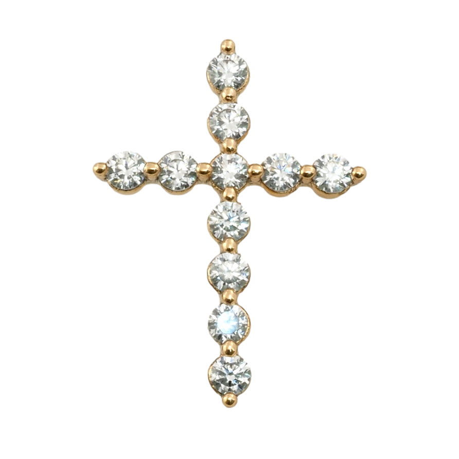 Кулон Xuping Позолота 18K Хрест із цирконієм для ланцюжка до 3мм фото №1