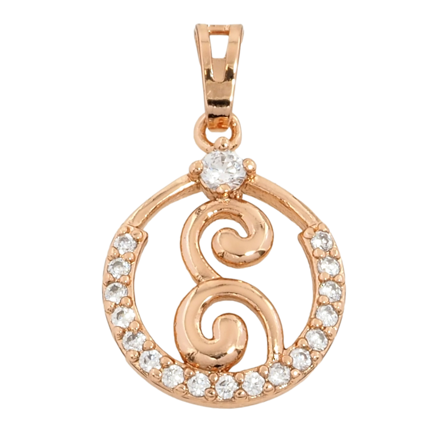 Кулон Xuping Позолота РВ Декоративний візерунок із цирконієм для ланцюжка до 5мм фото №1