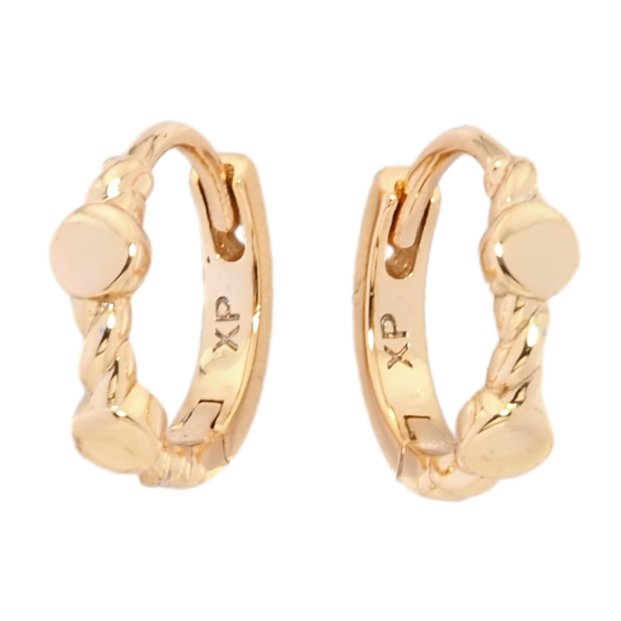 Серьги Xuping Позолота 18K колечки Декоративный узор фото №1