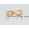 Серьги Xuping Позолота 18K колечки Декоративный узор с цирконием фото №2