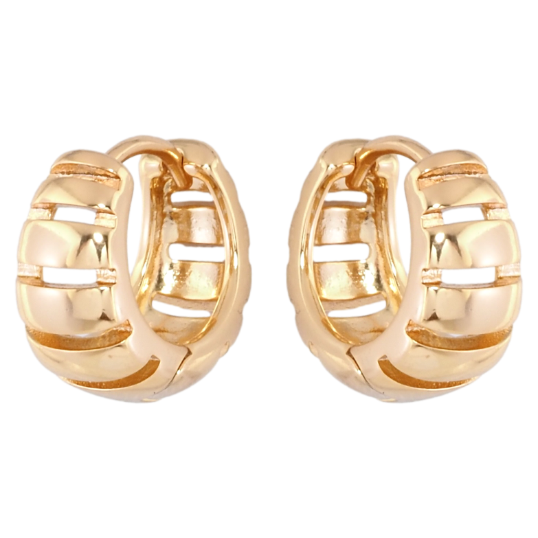 Серьги Xuping Позолота 18K колечки Декоративный узор фото №1